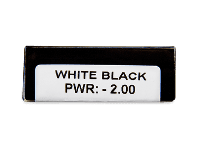 CRAZY LENS - White Black - lentile zilnice cu dioptrie (2 lentile) - vizualizare parametrii