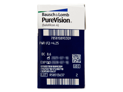 PureVision (6 lentile) - vizualizare parametrii