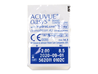Acuvue Oasys 1-Day with Hydraluxe (90 lentile) - vizualizare ambalaj