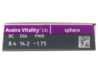 Avaira Vitality (3 lentile) - vizualizare parametrii