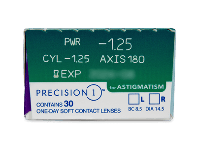 Precision1 for Astigmatism (30 lentile) - vizualizare parametrii