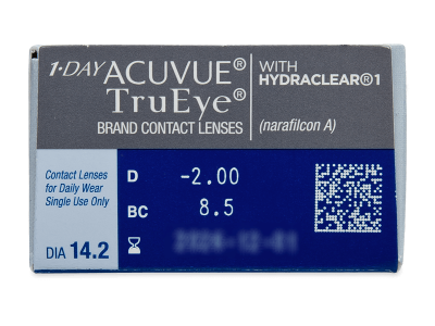 1 Day Acuvue TruEye (30 lentile) - vizualizare parametrii