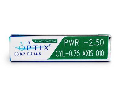 Air Optix for Astigmatism (3 lentile) - vizualizare parametrii