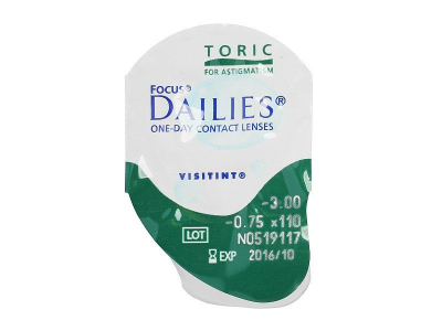 Focus Dailies Toric (30 lentile) - vizualizare ambalaj
