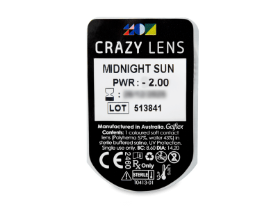 CRAZY LENS - Midnight Sun - lentile zilnice cu dioptrie (2 lentile) - vizualizare ambalaj