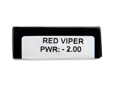 CRAZY LENS - Red Viper - lentile zilnice cu dioptrie (2 lentile) - vizualizare parametrii