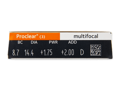 Proclear Multifocal (3 lentile) - vizualizare parametrii