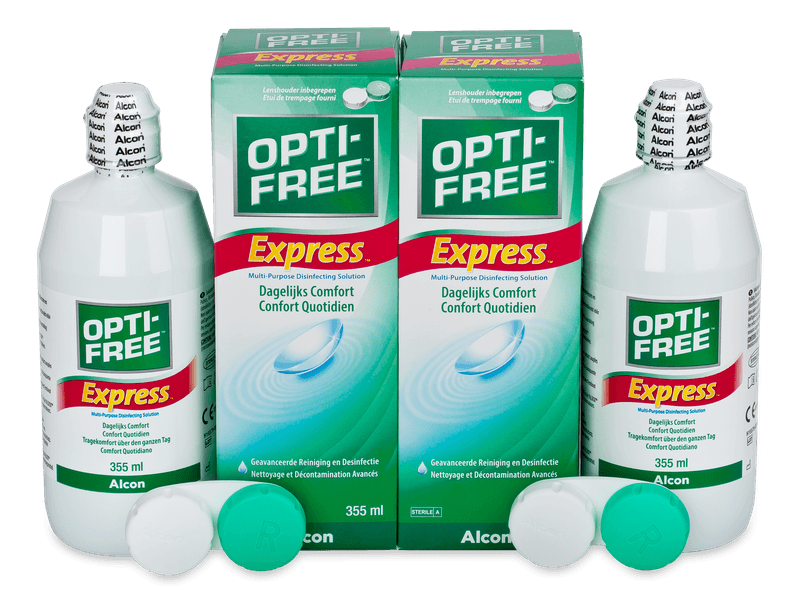 Soluție OPTI-FREE Express 2 x 355 ml - Pachet economic dublu-soluții