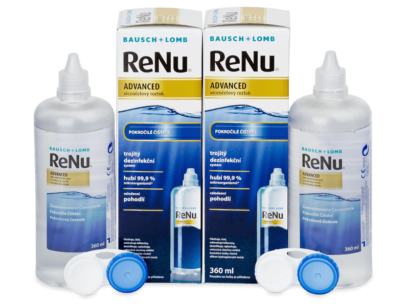 Soluție ReNu Advanced 2x 360 ml  - Pachet economic dublu-soluții
