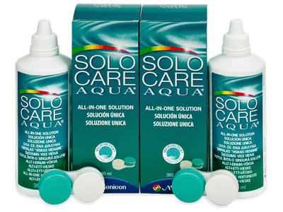 Soluție SoloCare Aqua 2 x 360ml - Pachet economic dublu-soluții