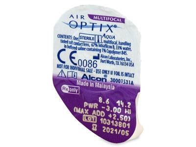 Air Optix Aqua Multifocal (3 lentile) - vizualizare ambalaj