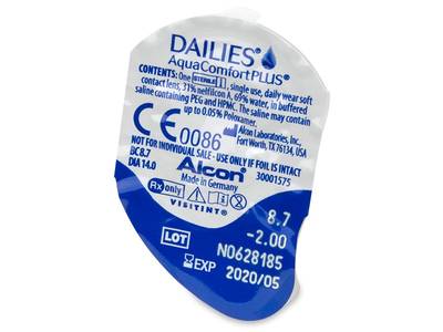 Dailies AquaComfort Plus (90 lentile) - vizualizare ambalaj