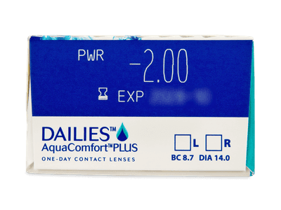 Dailies AquaComfort Plus (30 lentile) - vizualizare parametrii