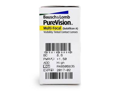 PureVision Multi-Focal (6 lentile) - vizualizare parametrii