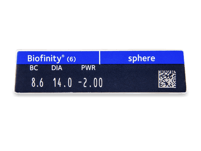 Biofinity (6 lentile) - vizualizare parametrii