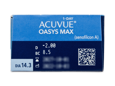 Acuvue Oasys Max 1-Day (30 lentile) - vizualizare parametrii