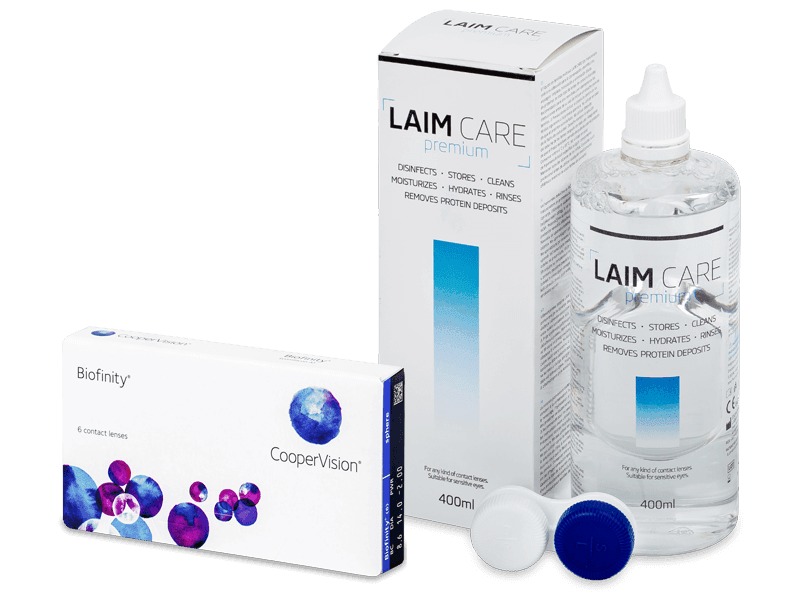 Biofinity (6 lentile) + soluție Laim Care 400 ml - Pachet avantajos