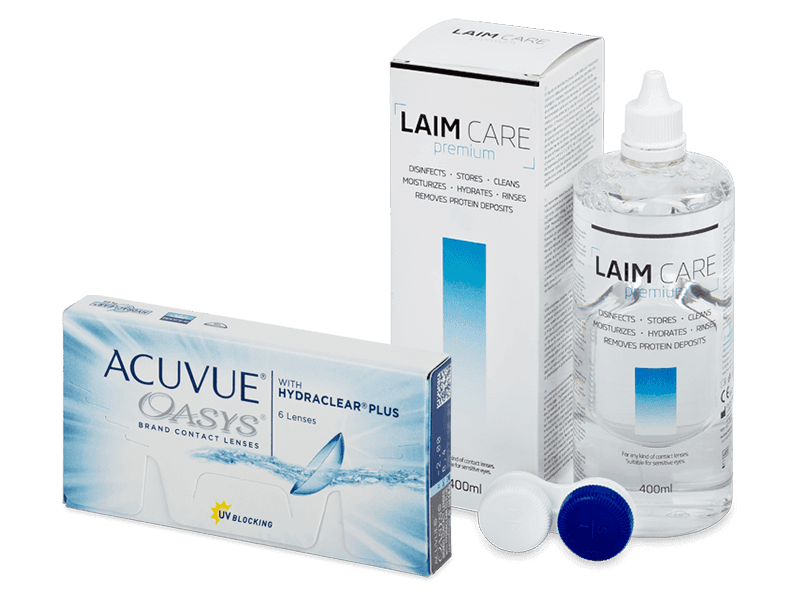 Acuvue Oasys (6 lentile) + soluție Laim Care 400 ml - Pachet avantajos