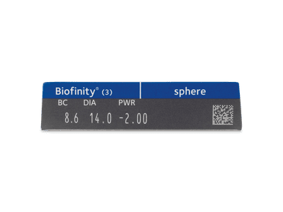 Biofinity (3 lentile) - vizualizare parametrii