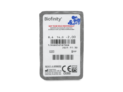 Biofinity (3 lentile) - vizualizare ambalaj