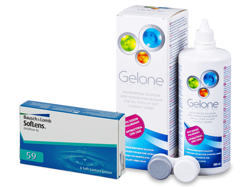 SofLens 59 (6 lentile) + soluție Gelone 360 ml - Pachet avantajos