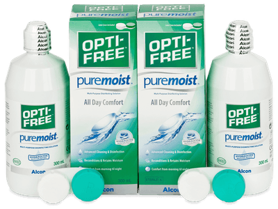 Soluție OPTI-FREE PureMoist 2 x 300 ml - Pachet economic dublu-soluții