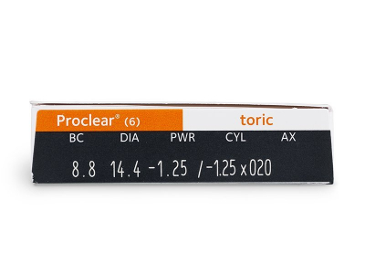 Proclear Toric (6 lentile) - vizualizare parametrii