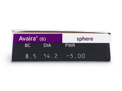 Avaira (6 lentile) - vizualizare parametrii